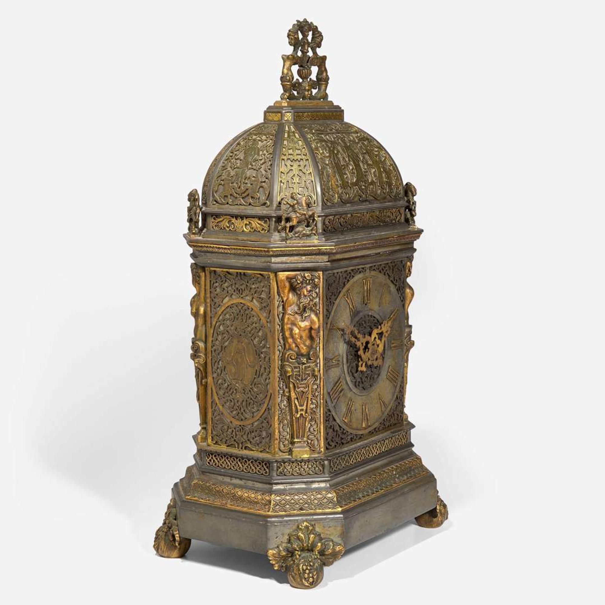 A Renaissance Revival gilt and patinated bronze clock Edward F. Caldwell & Co. (active 1895-1959), New York, NY, early 20th century