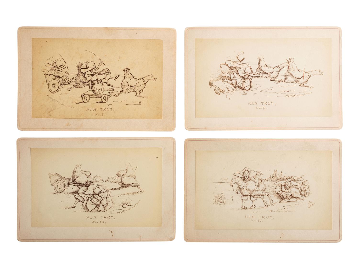 [EARLY PHOTOGRAPHY] Eclectic group of early photographs, including a set of early Indy racing cars, a set of images illustrating motion, and a set of photographs of Mexico.
