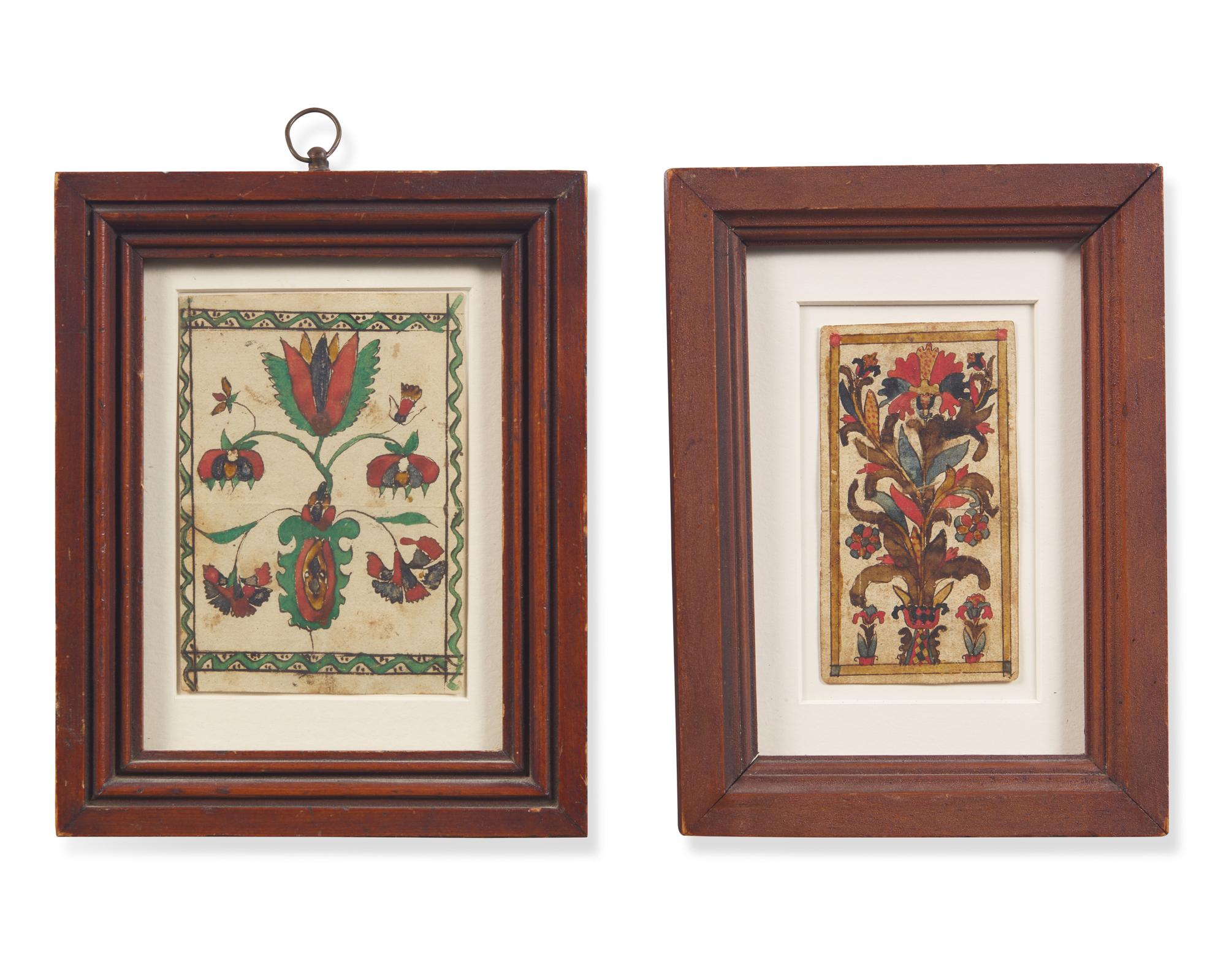 Two Fraktur Bookplates, Pennsylvania, 19th Century