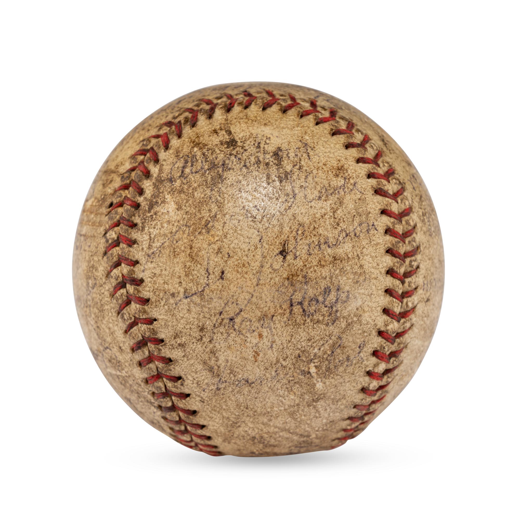 A 1934 Cincinnati Reds Team Signed Autograph Baseball Featuring Chick Hafey (PSA Letter of Authenticity),