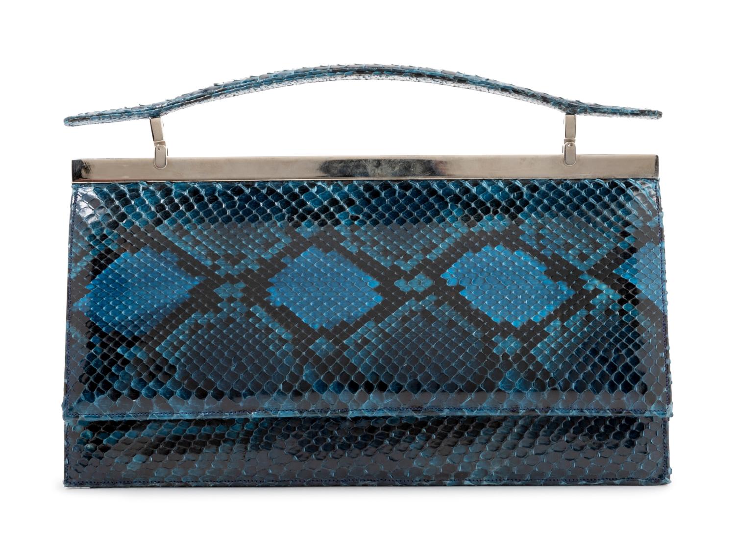 Judith Leiber Blue Skin Bag,