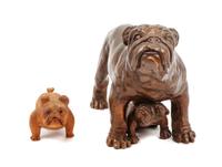 Two English Bulldog Figures Height of taller 5 1/2 inches.