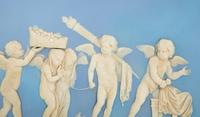 A Pair of Wedgwood Blue Jasperware Plaques The Marriage of Cupid and Psyche and Sacrifice to Hymen