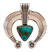 Sand Cast Silver Naja, with Turquoise Cabochon Lot is located and will ship from Denver, Colorado.