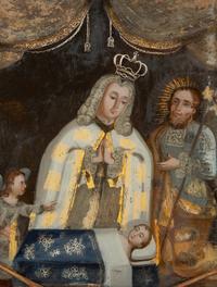 Five Continental Reverse Paintings on Glass with Religious Scenes