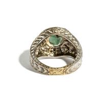 WHITE GOLD AND DIAMOND EARRINGS AND LABRADORITE RING