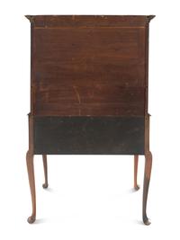 A Queen Anne Fan-Carved Cherrywood Flat-Top High Chest