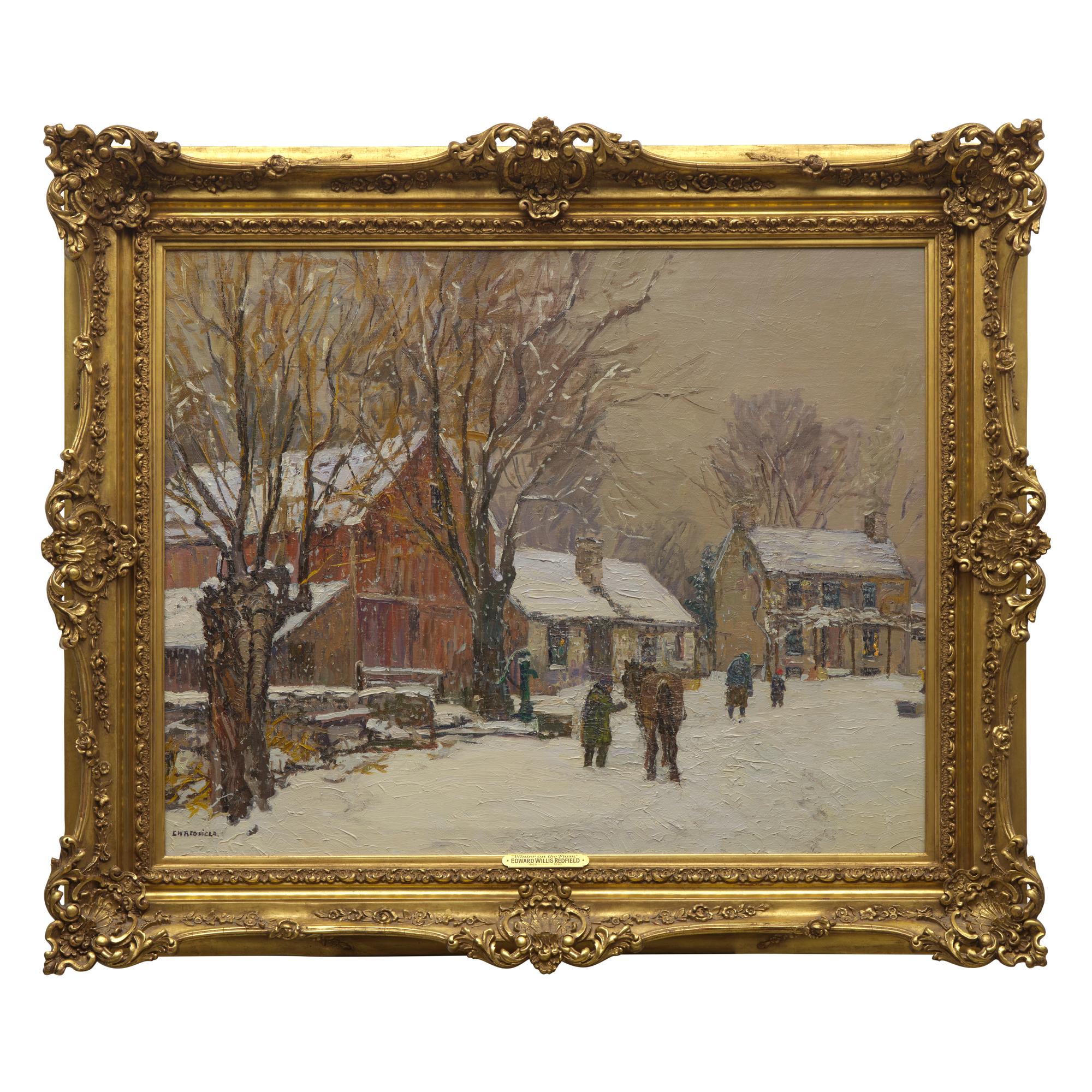 Edward Willis Redfield (American, 1869-1965) — Winter on the Farm (Farbotnik Farm) , c. 1935-1940