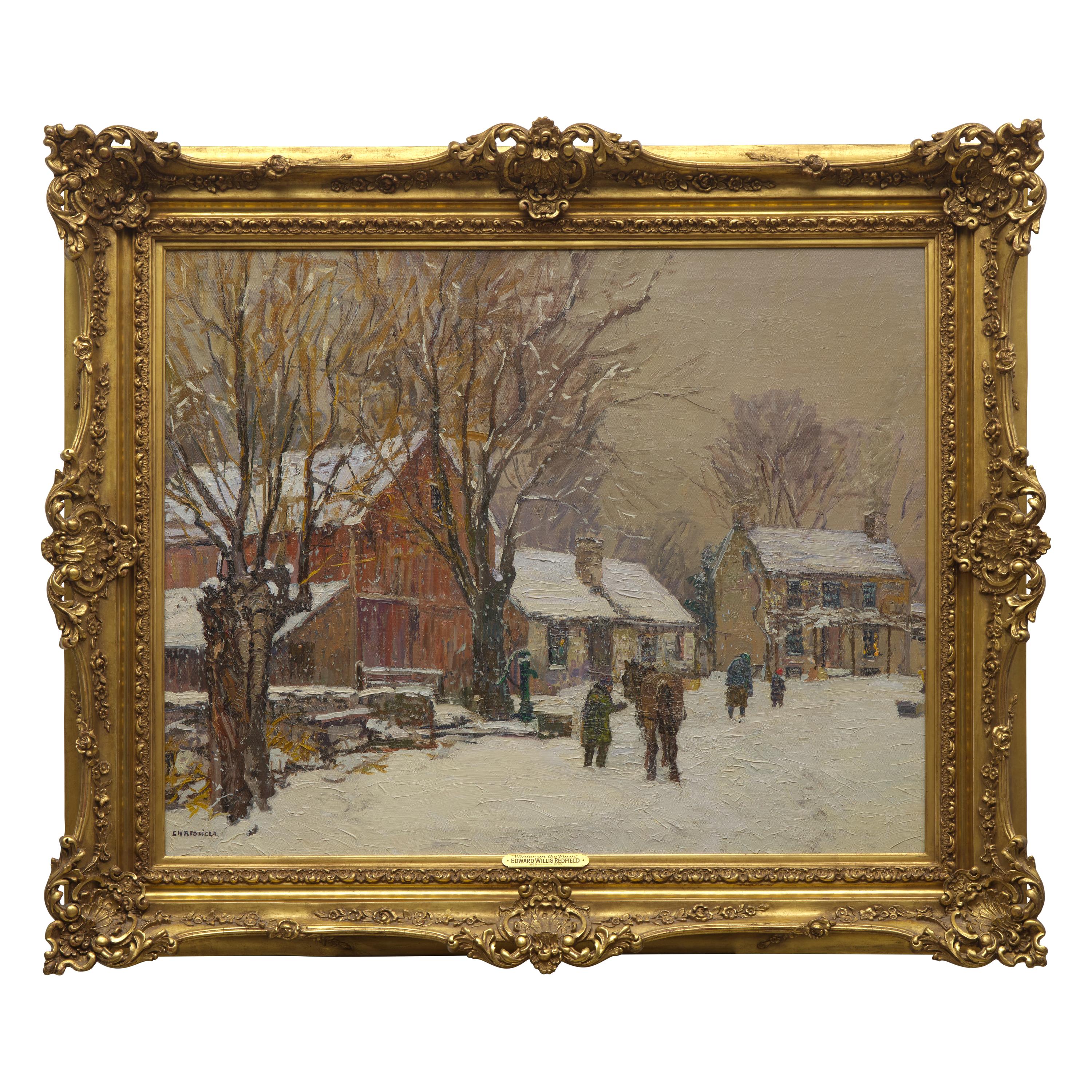 Edward Willis Redfield (American, 1869-1965) — Winter on the Farm (Farbotnik Farm) , c. 1935-1940