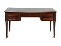 A Directoire Style Brass-Mounted Mahogany Bureau Plat — EARLY 20TH CENTURY
