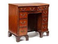 A George III Style Mahogany Kneehole Desk