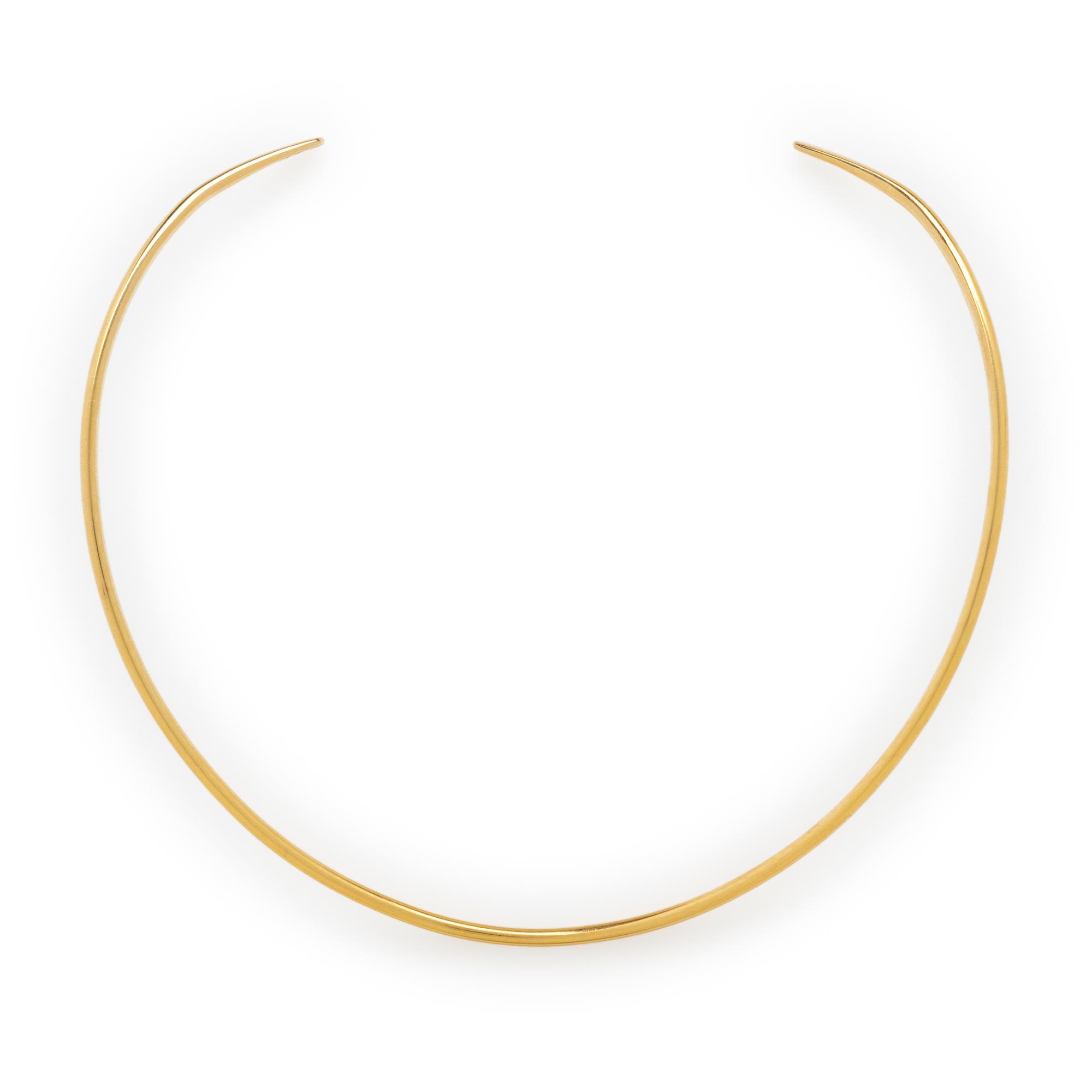 M. WALTERS, YELLOW GOLD TORQUE NECKLACE
