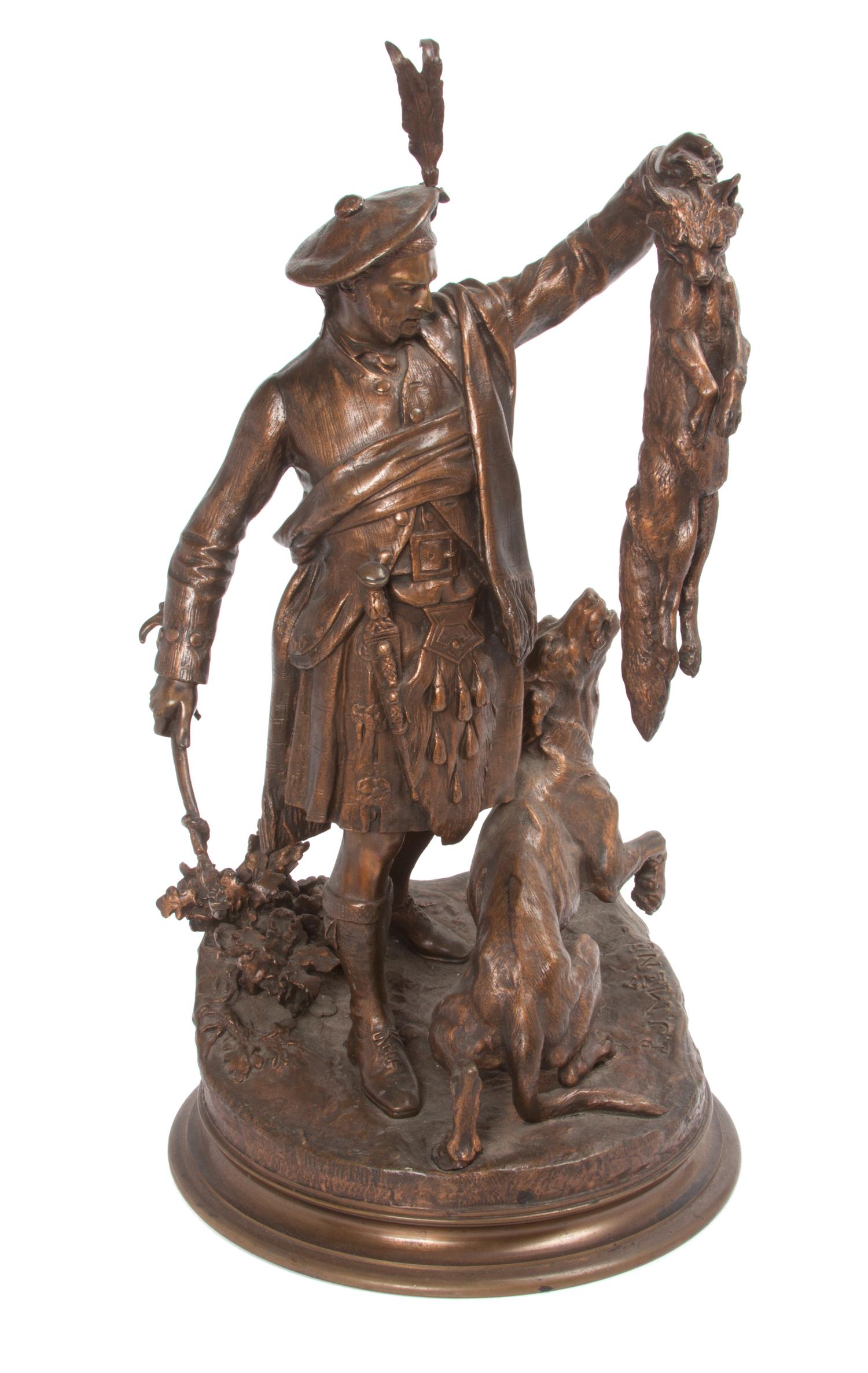 A French Bronze Figure Height 21 1/2 inches. — AFTER PIERRE JULES MENE (1810-1879)