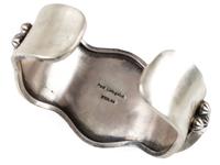 Sterling Silver and Silver Dollar Cuff Bracelet