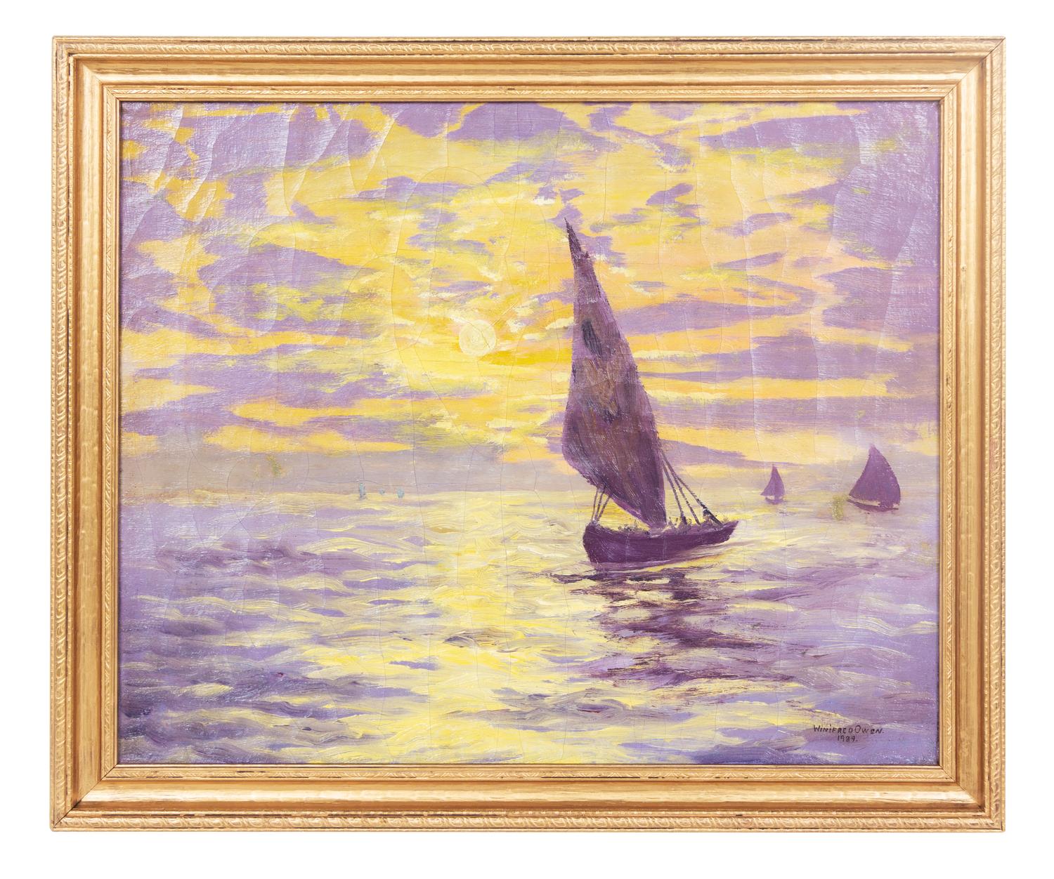 Winifred Owen (American, 1909-1999) Sunset on a Lake with…