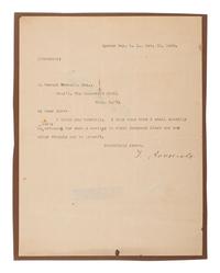 [POLITICS IN AMERICA]. A group of 3 TLsS to C. Howard Travell, from THEODORE ROOSEVELT, FRANKLIN D. ROOSEVELT, and HERBERT H. LEHMAN.