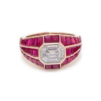 DIAMOND AND RUBY RING