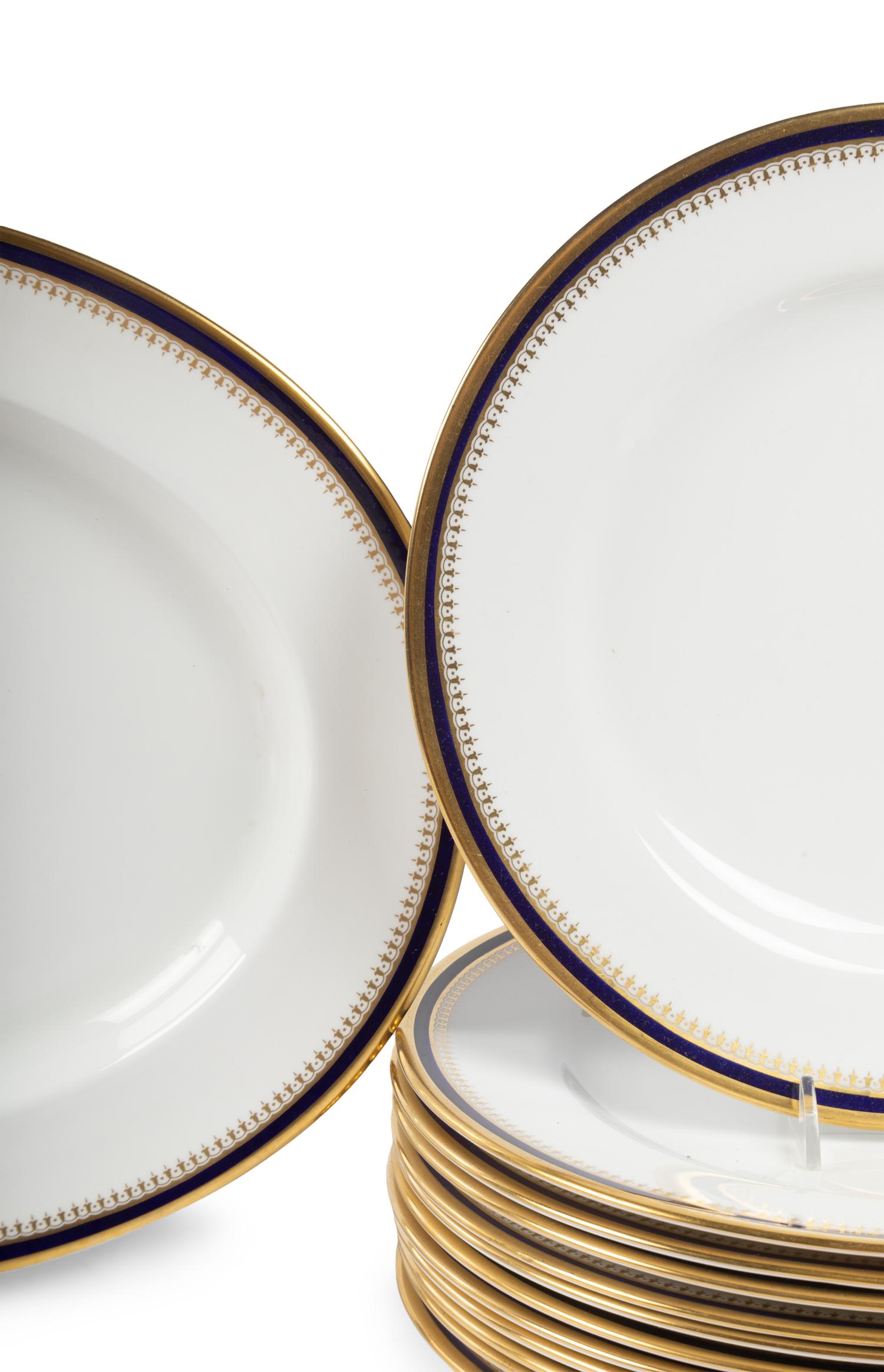 A Spode Knightsbridge Cobalt Porcelain Dinner Service