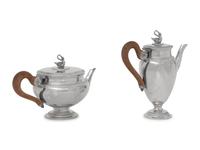 A French Silver-Gilt Bachelor's Teapot and Coffee Pot