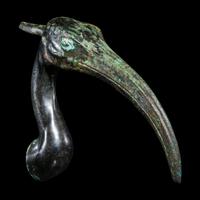 An Egyptian Bronze Ibis Head
