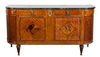 A Louis XVI Style Marquetry Sideboard Height 41 1/2 x width 80 x depth 23 1/2 inches. — EARLY 20TH CENTURY