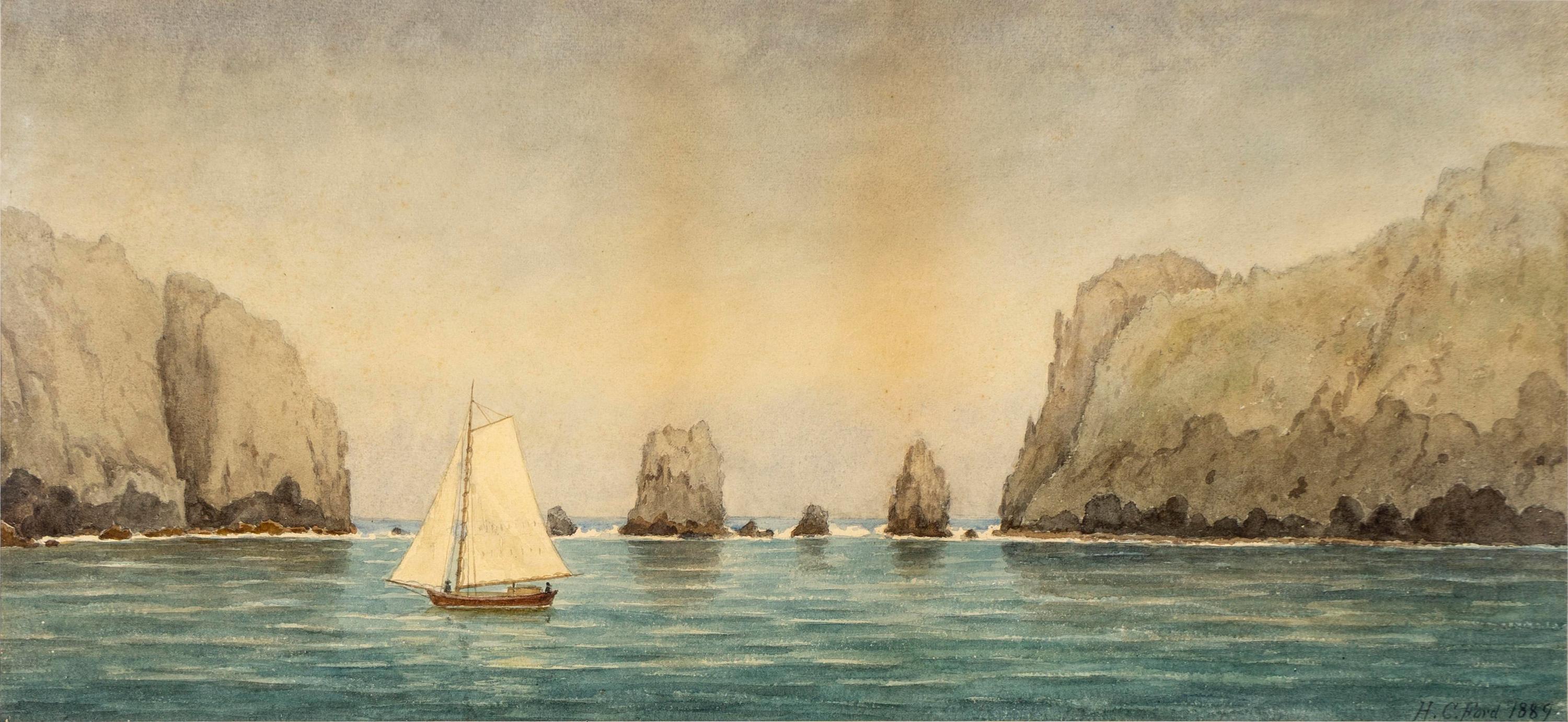 Untitled, Sailboats in the Harbor, 1889
