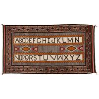 Navajo Regional Pictorial Weaving / Rug, the Alphabet