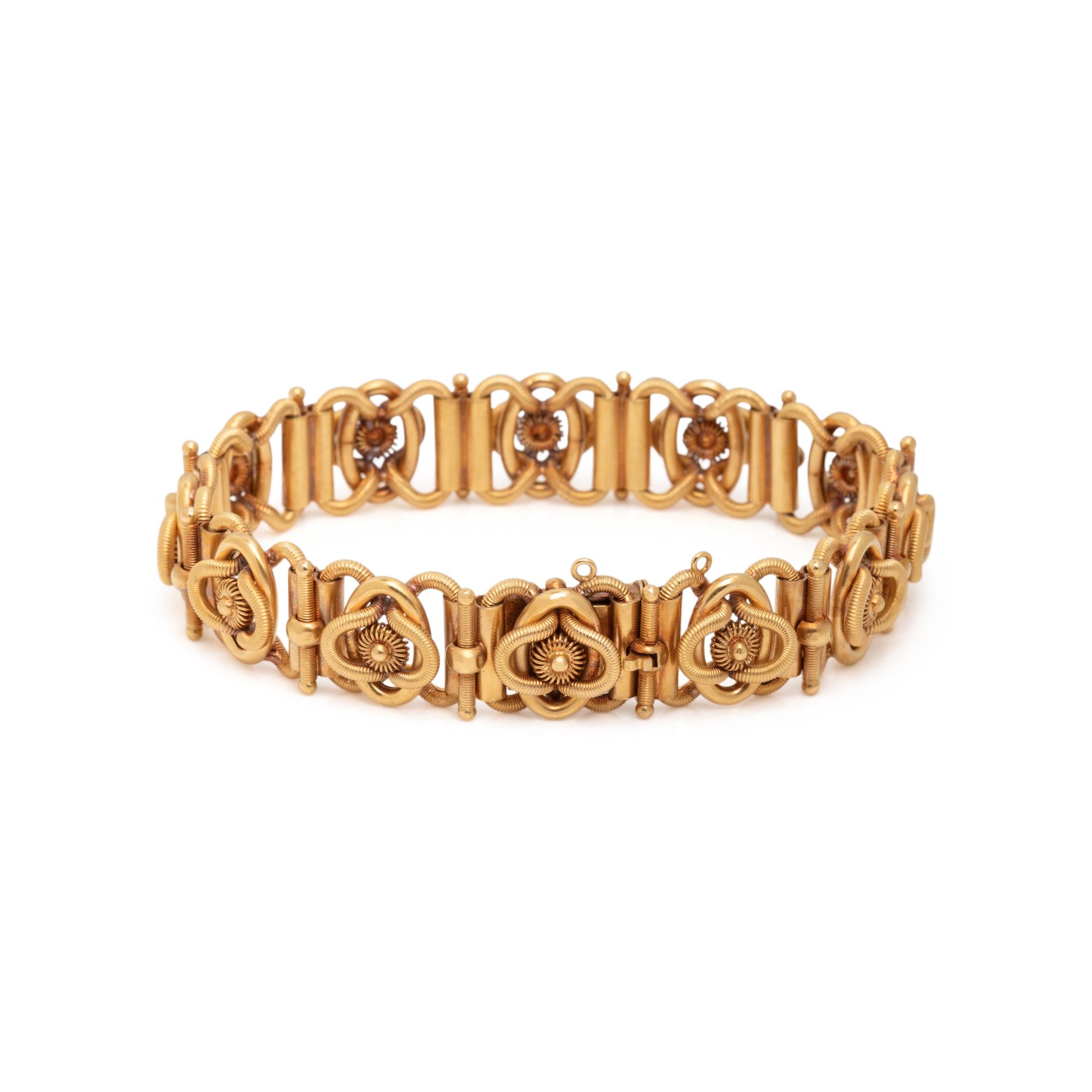 FRENCH, 19TH CENTURY YELLOW GOLD BRACELET