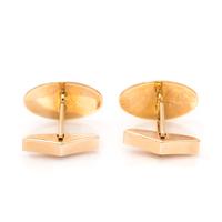 YELLOW GOLD AND DIAMOND CUFFLINKS