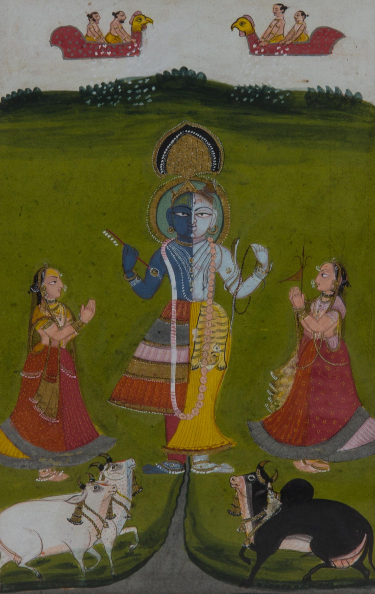 Two Rajasthani Court Paintings Dimensions of larger 10 1/4 x 15 inches. — 19th Century/20th Century