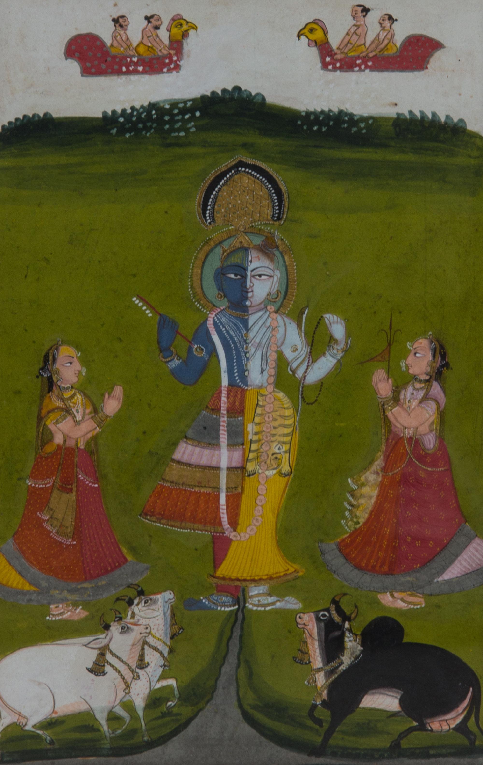 Two Rajasthani Court Paintings Dimensions of larger 10 1/4 x 15 inches. — 19th Century/20th Century