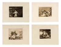 Four plates from Los desastres de la Guerra , (printed later)