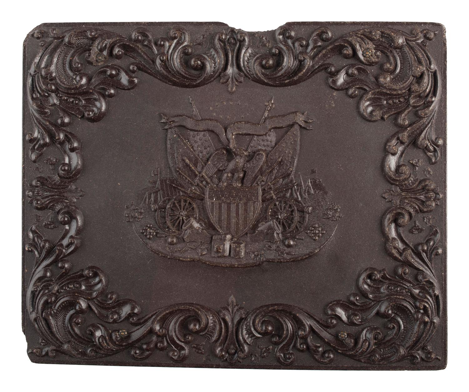 [CIVIL WAR]. Quarter plate tintype and ambrotype of standing Union soldiers.