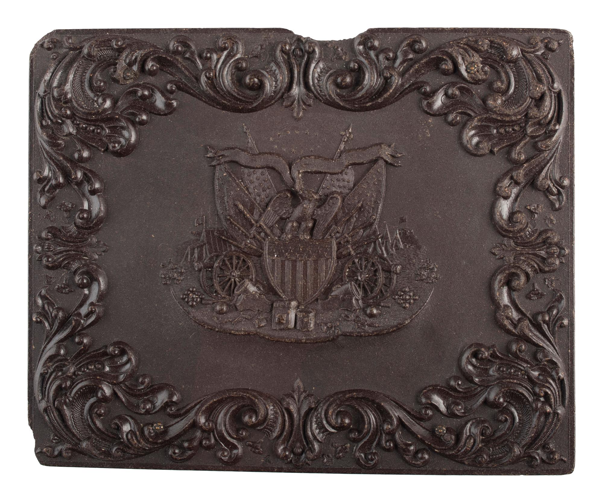 [CIVIL WAR]. Quarter plate tintype and ambrotype of standing Union soldiers.