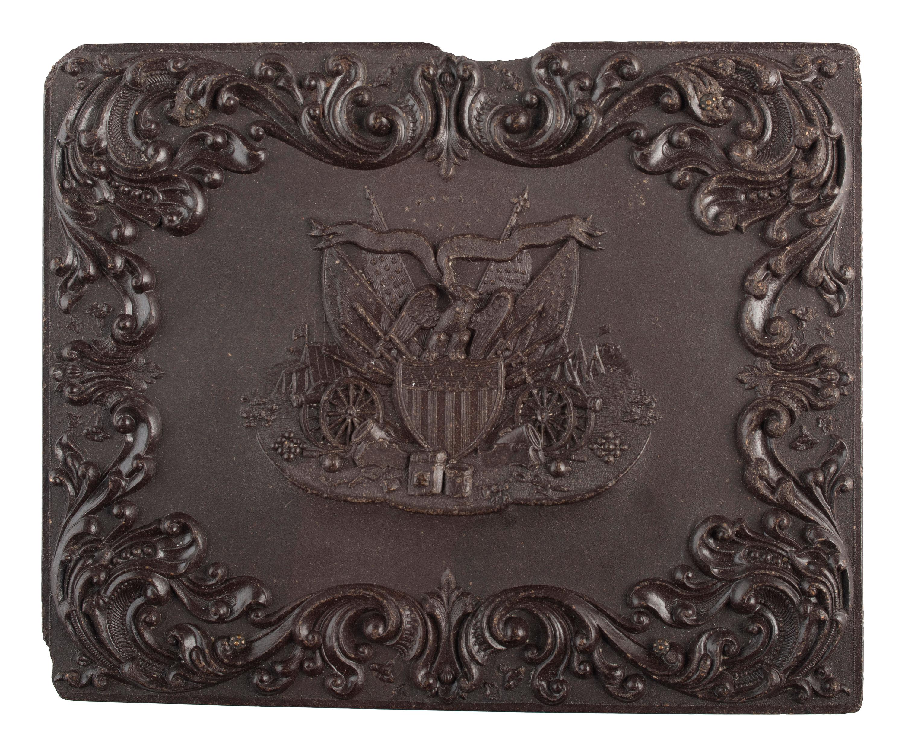 [CIVIL WAR]. Quarter plate tintype and ambrotype of standing Union soldiers.