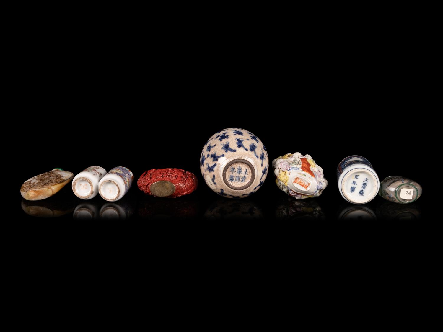 Seven Chinese Snuff Bottles