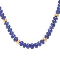 Tanzanite and Yellow Gold Beaded Necklace