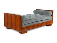 An Art Deco Style Walnut Daybed