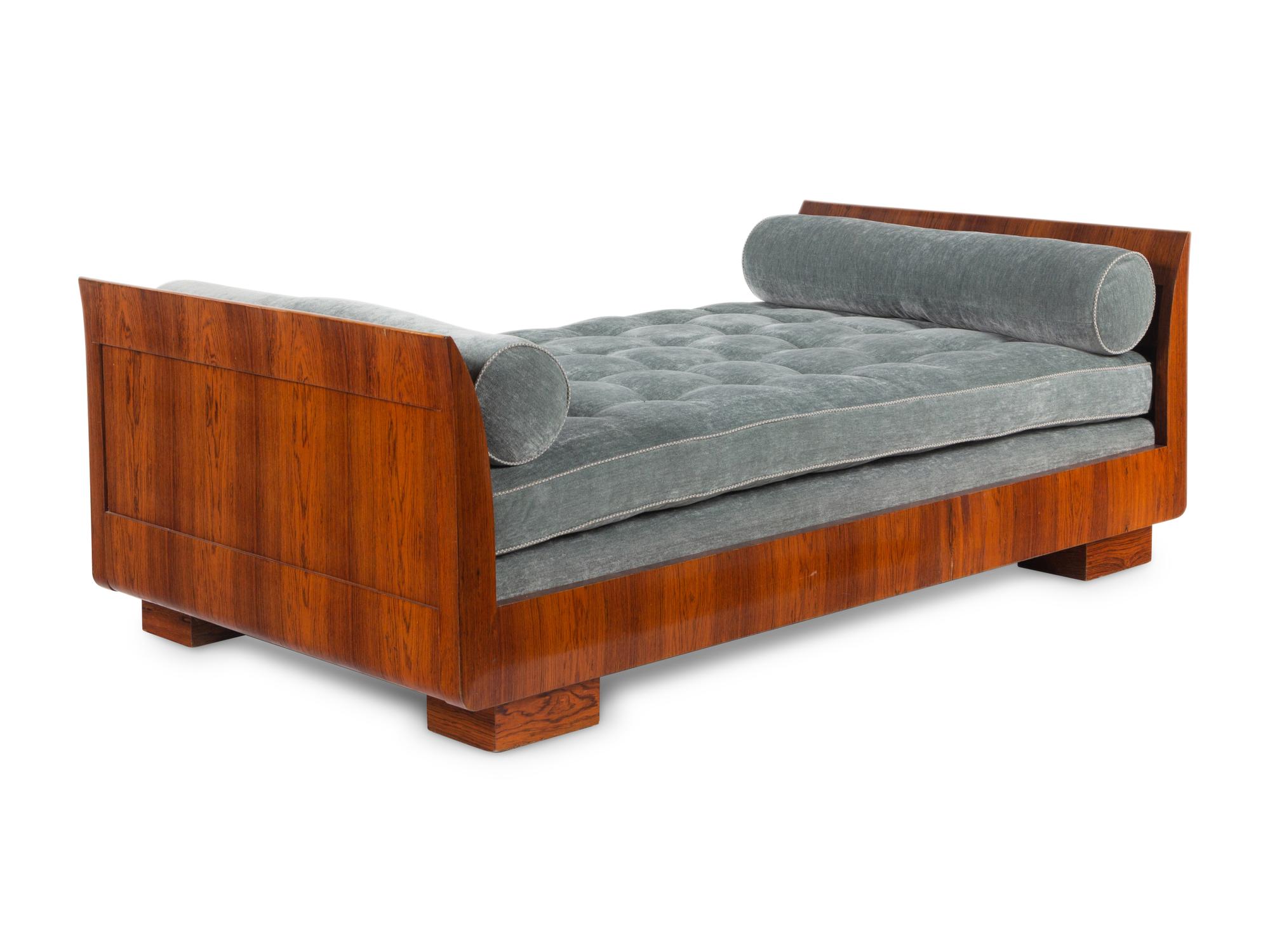An Art Deco Style Walnut Daybed