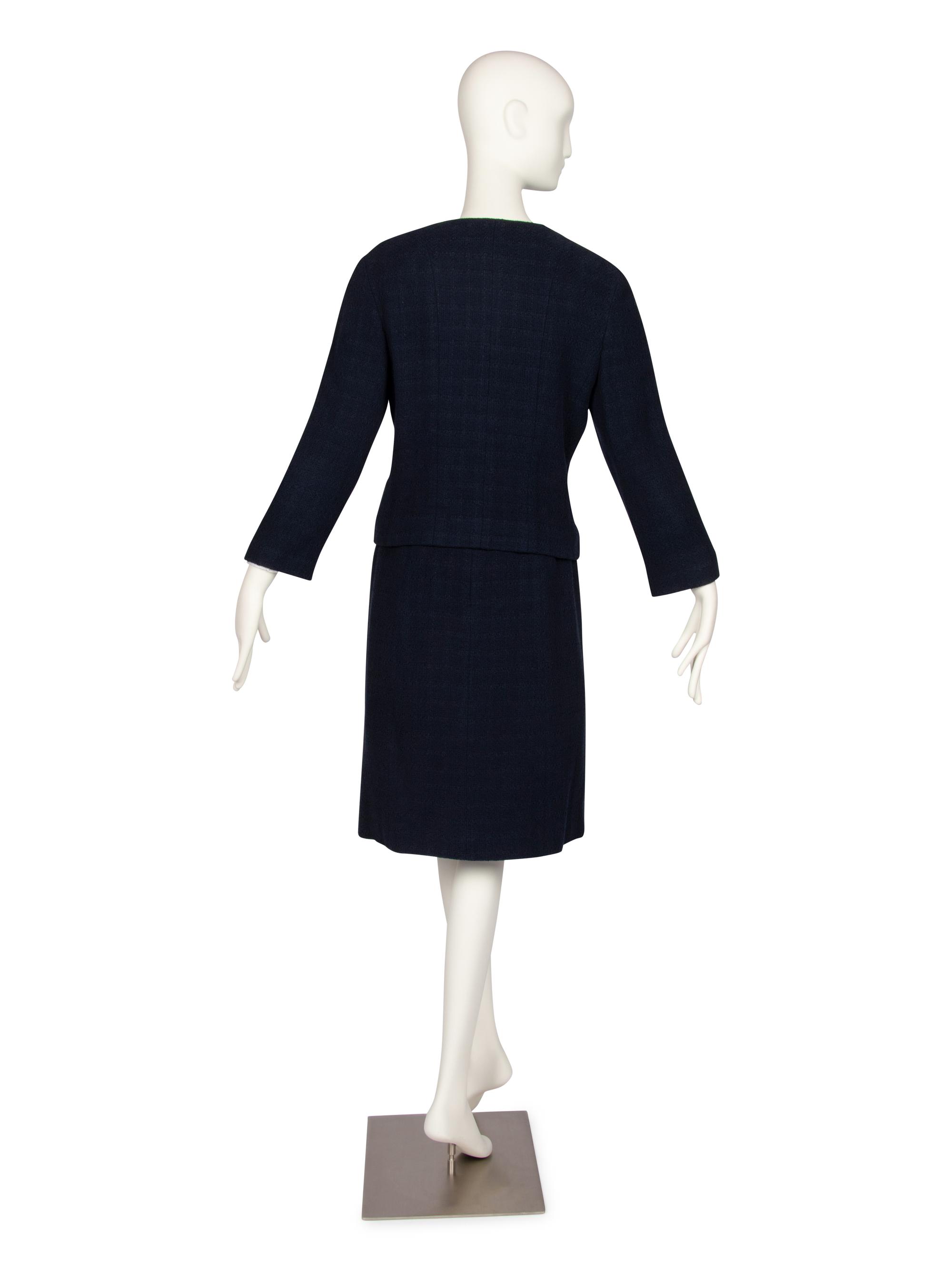 Chanel Navy Skirt Suit, 1999