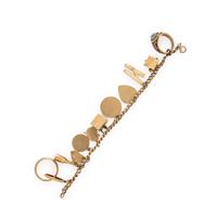 Low-Karat Yellow Gold and Yellow Gold Charm Bracelet