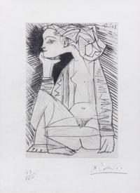 Pablo Picasso, (Spanish, 1881-1973), Femme assise en tailler: Geneviève Laport (from Recordant el Doctor Reventós), 1951
