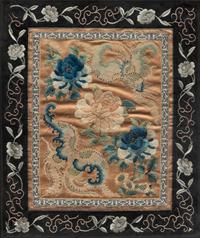 Eight Chinese Embroidered Silk Panels