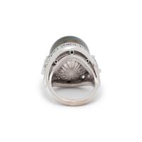 CULTURED PEARL AND DIAMOND RING