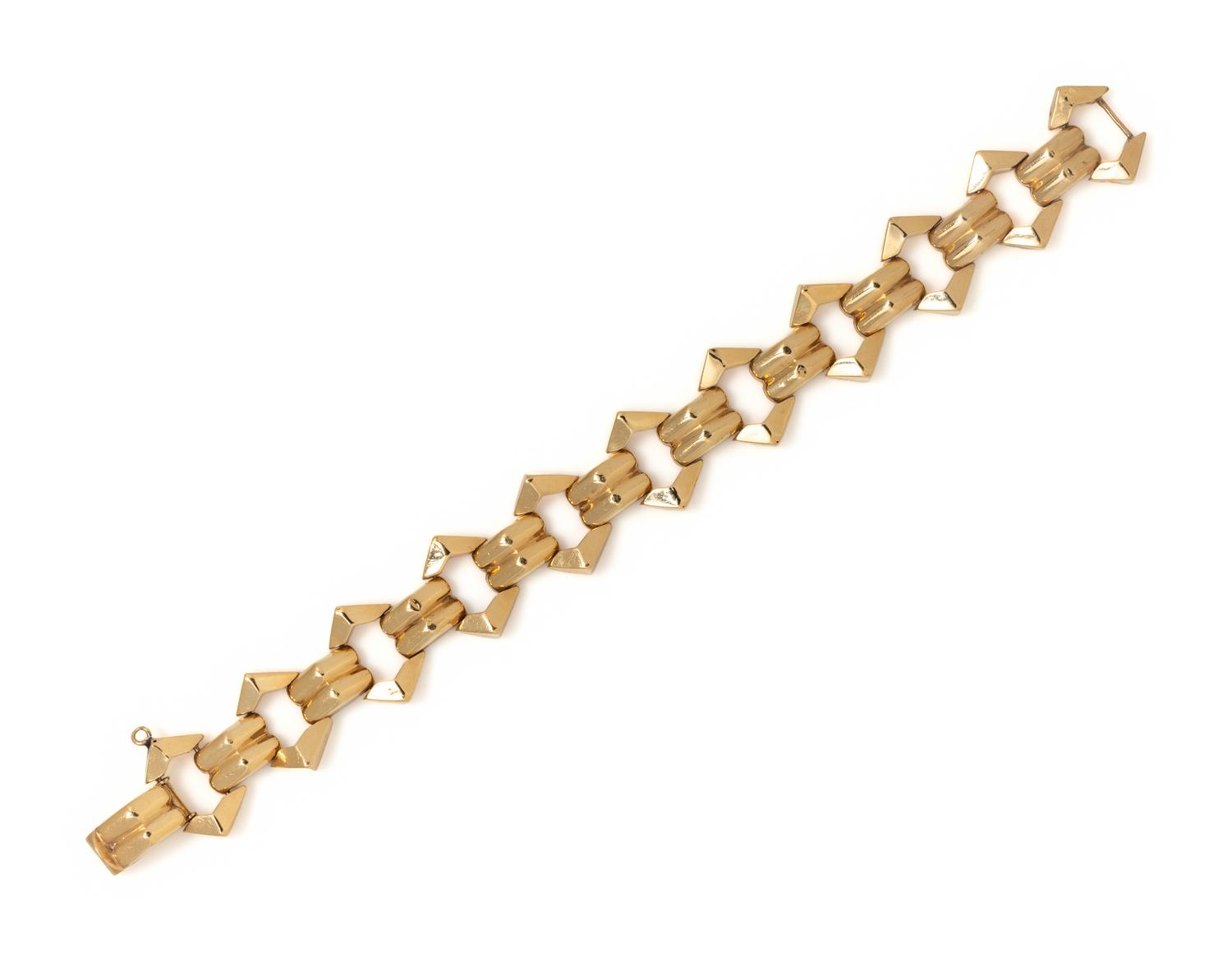 RETRO, YELLOW GOLD BRACELET