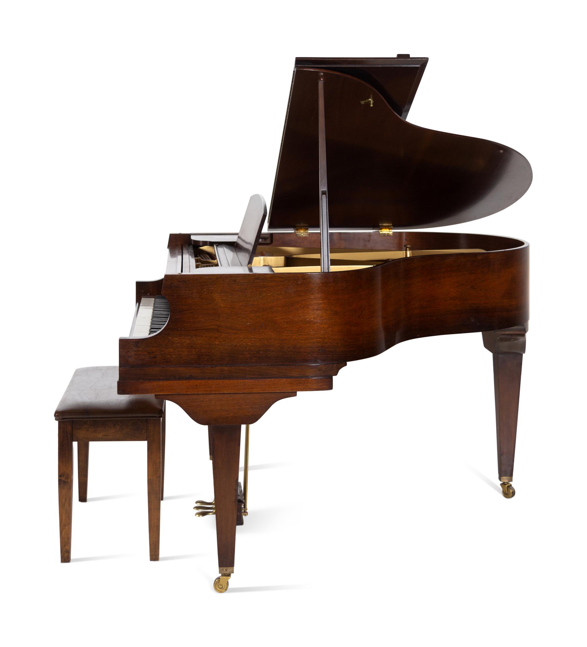 A Cable Mahogany Baby Grand Piano