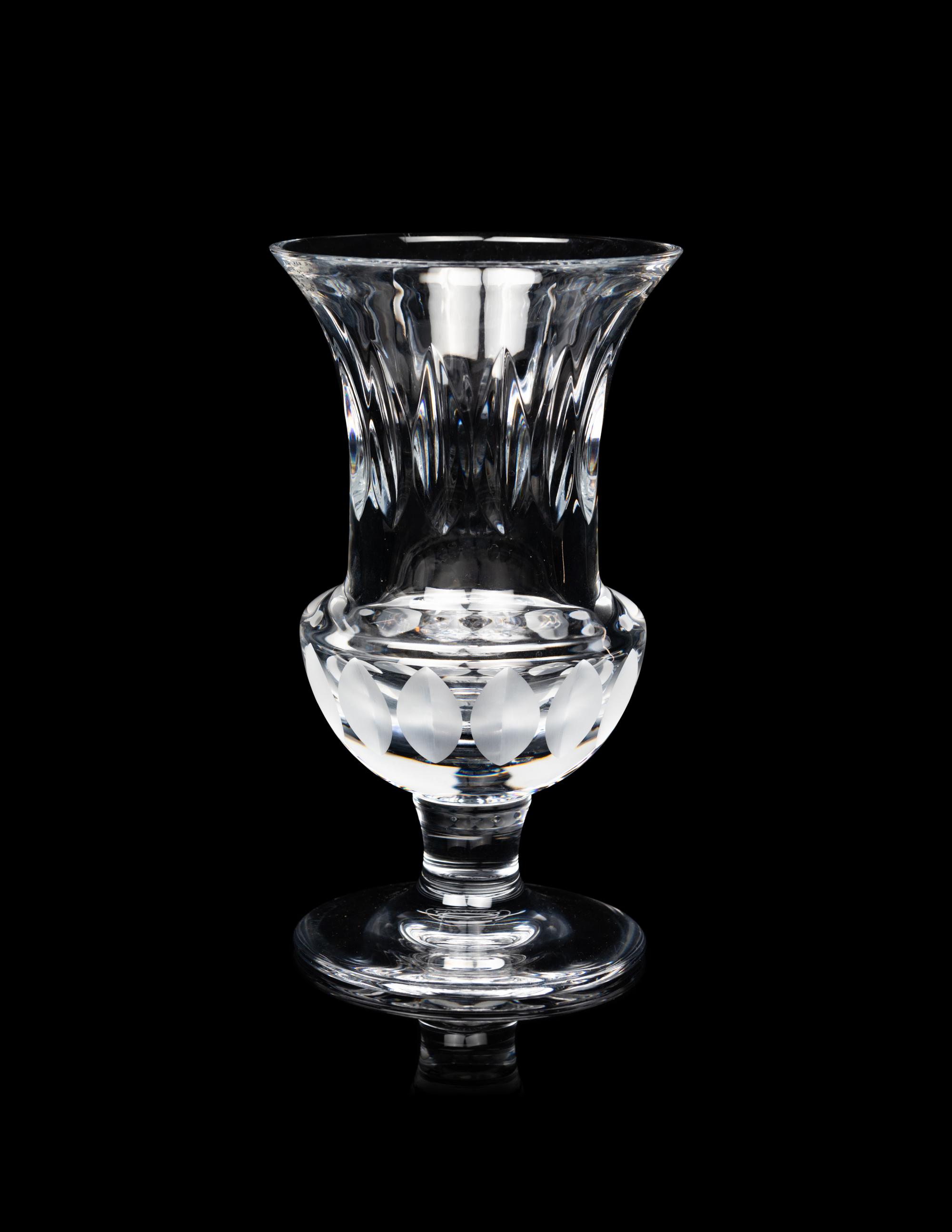 A Cartier La Maison Du Shogun Cut Glass Vase