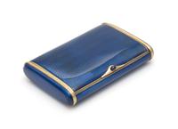 A Russian Silver and Guilloche Enameled Cigarette Case, Mark of the 3rd Artel, Retailed by J. Marshak, St. Petersburg, Late 19th/Early
