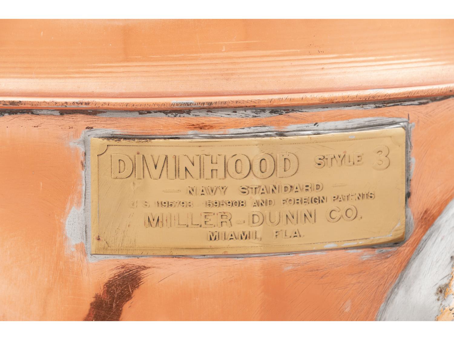 An American Copper Style 3 Divinhood-Navy Standard Diving Helmet