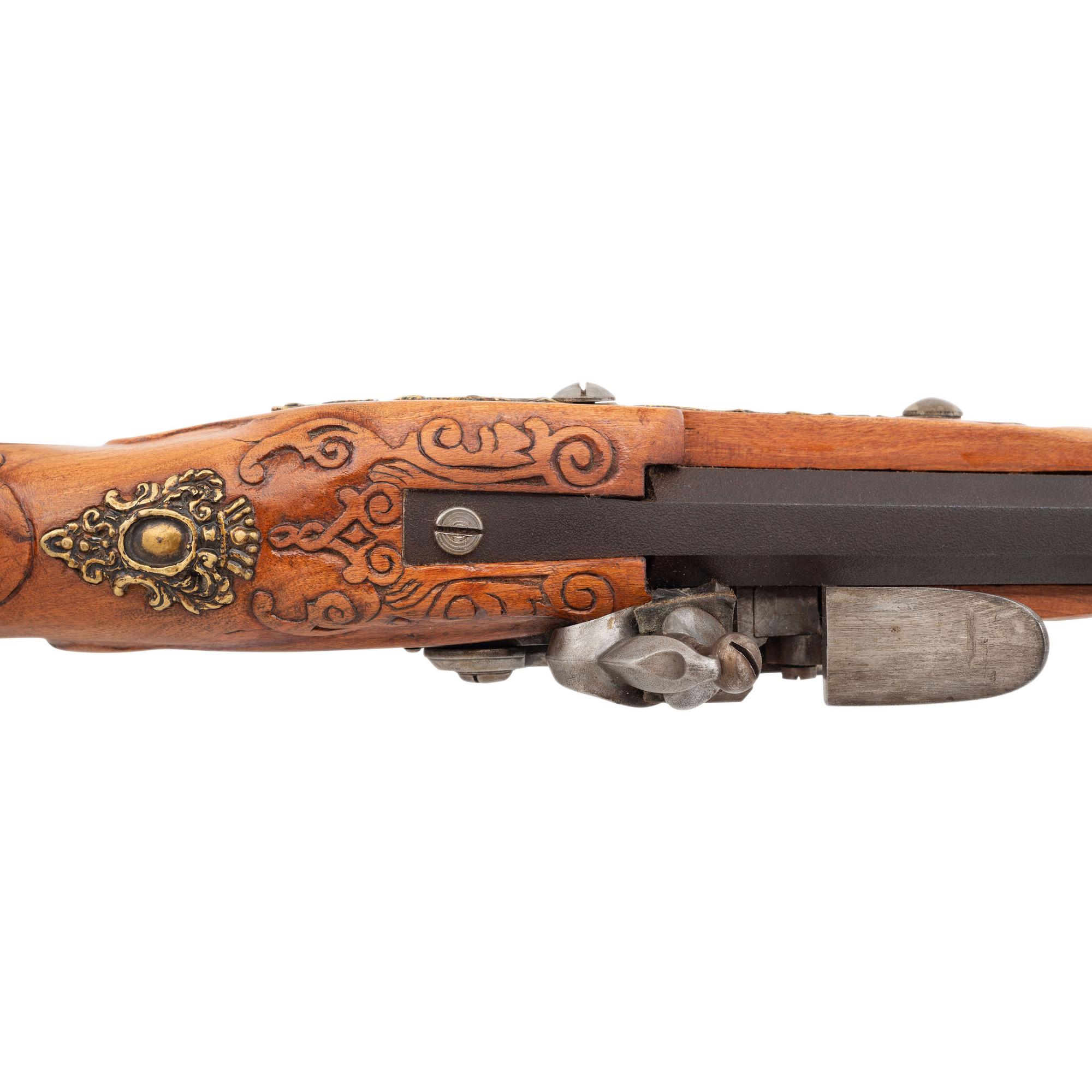 Carved Contemporary Flintlock Jaeger in the Style of Caspar Zellner